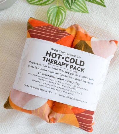 Heating Pad Neck Wrap, Hot + Cold Flaxseed - Tropical Sunset