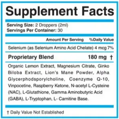 CerebroZen Supplement Facts